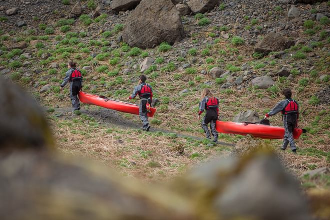 Kayaking by the Glacier