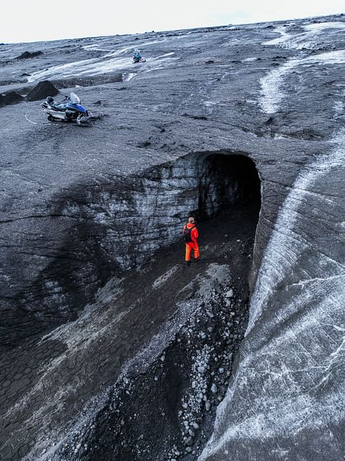  Glacier Ice Cave and  Snowmobile from Gullfoss