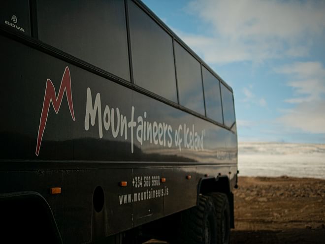  Glacier Ice Cave and  Snowmobile from Gullfoss