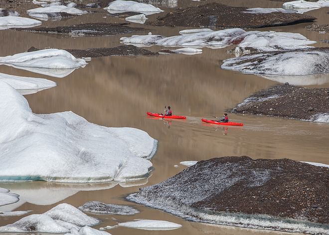 Kayaking by the Glacier