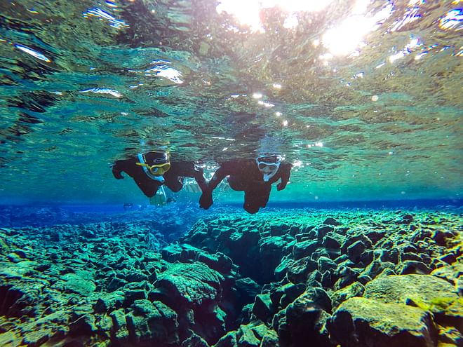 Golden Circle & Snorkeling in Silfra Minibus Tour | Free Underwater Photos