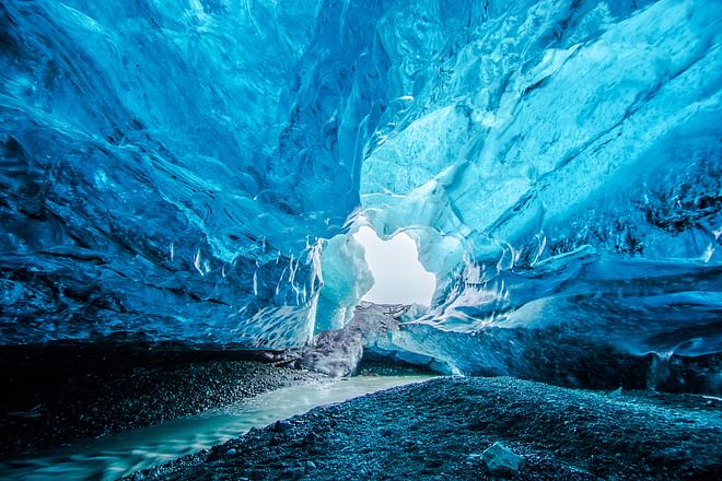 Private South Coast, Crystal Blue ice Cave & Glacier Lagoon