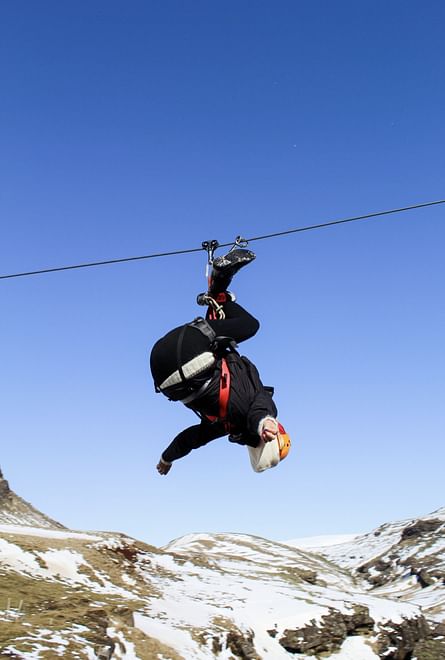 A Zipline in Vik, South Iceland
