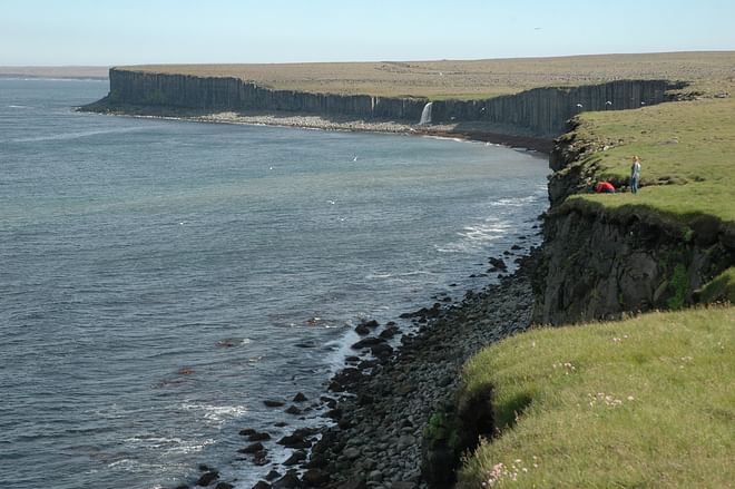 Langanes birdcliffs and ruins
